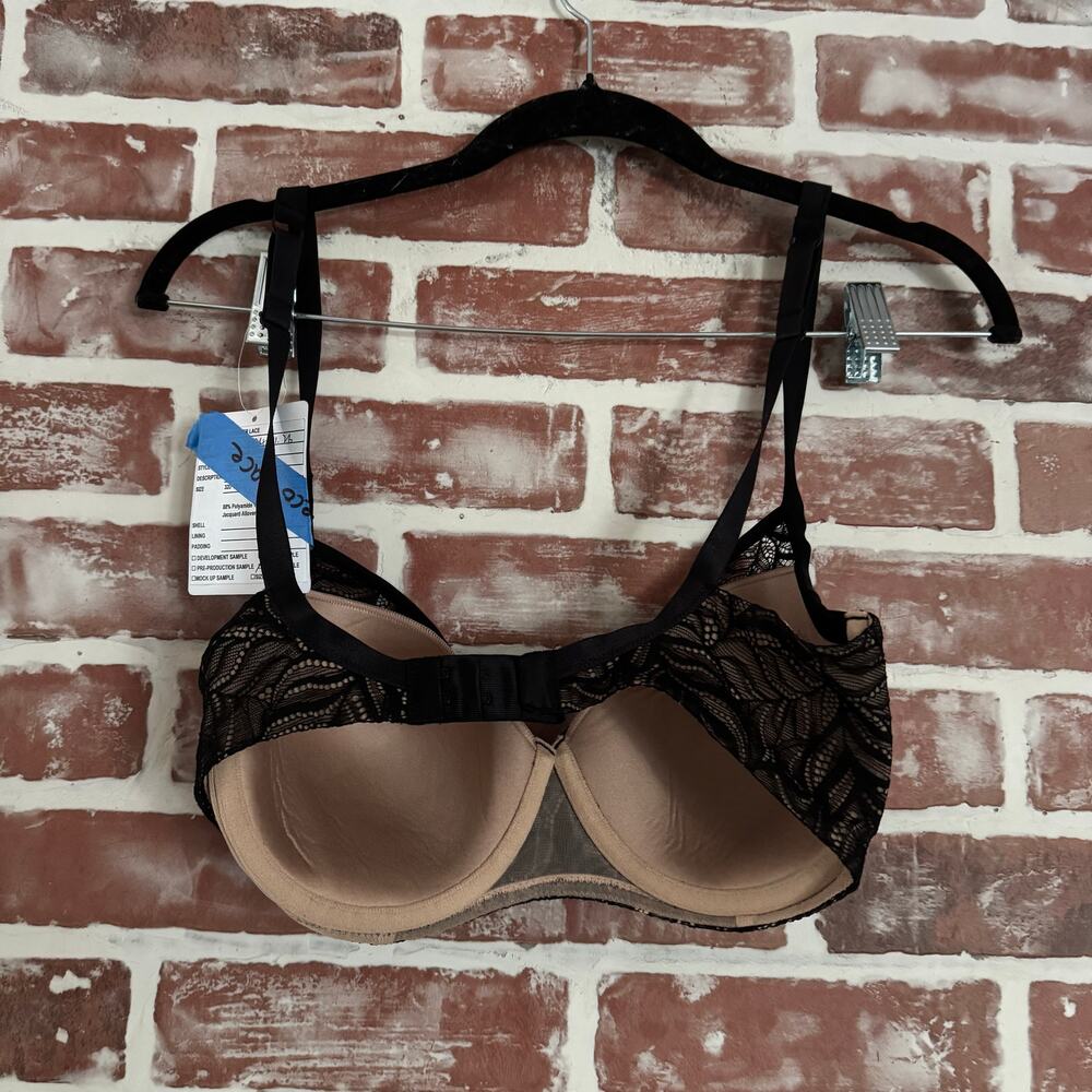 NWT ThirdLove Eco Lace Balconette Bra Black Nude Underwire 32E - Picture 2 of 6